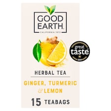 Good Earth Herbal Tea Lemon, Ginger & Turmeric 15 Tea Bags 42g