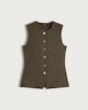 image 5 of F&F Button Up Sleeveless Co-ord Waistcoat in Olive