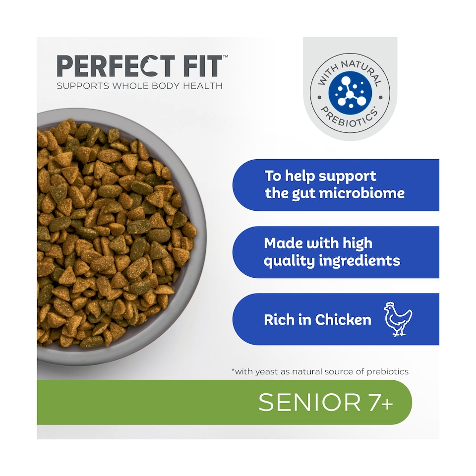 image 1 of Perfect Fit Senior 7+ Dry Cat Food - Chicken 750g