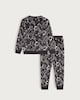 image 2 of F&F Boys Fleece Gaming Print Pyjama Set in Black