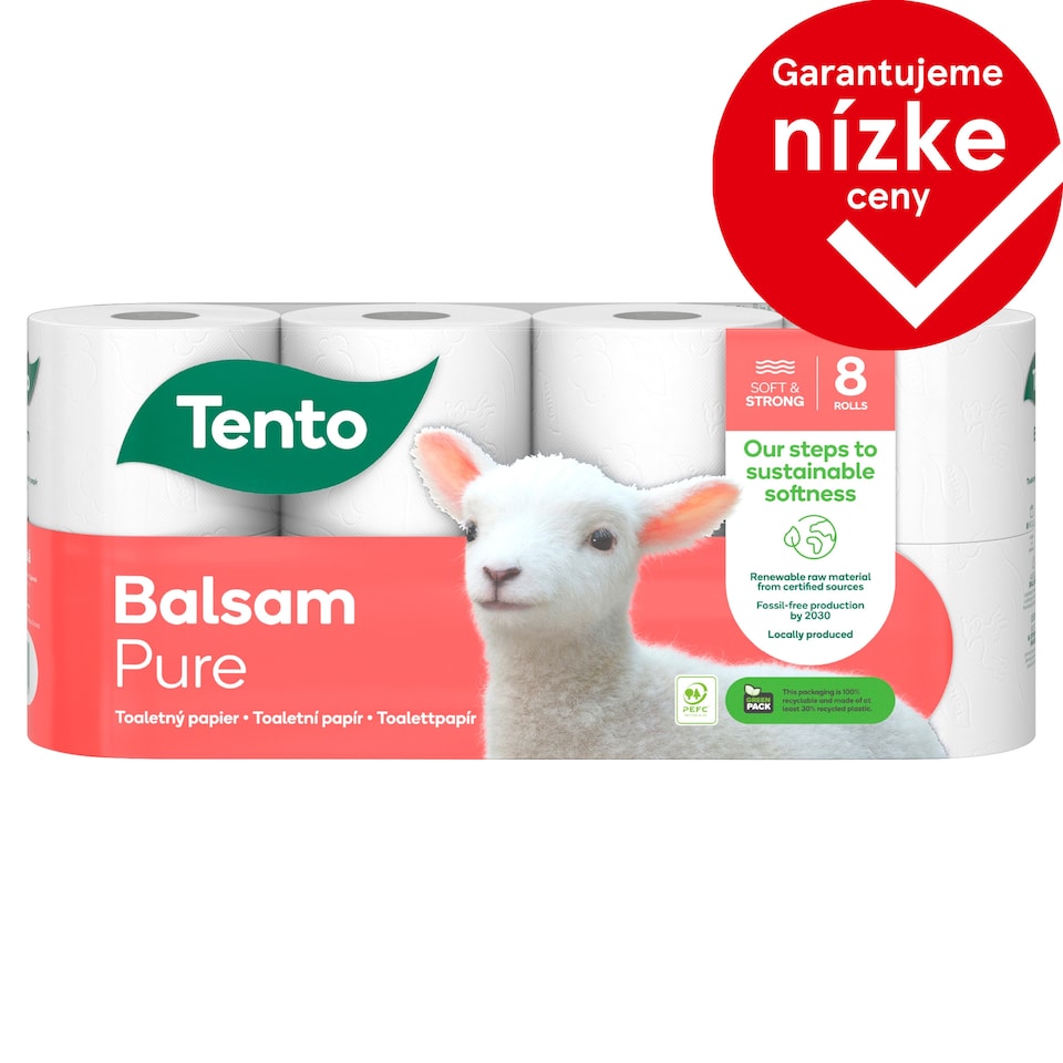 image 1 of Tento Balsam Pure Toilet Paper 3 Ply 8 Rolls