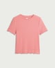 image 4 of F&F Cotton Rich Lettuce Hem T-Shirt in Pink