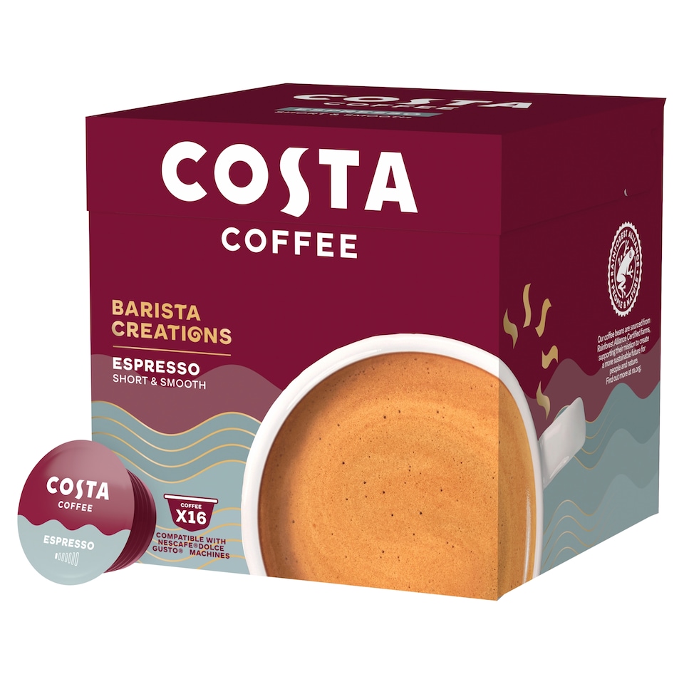 image 1 of Costa Coffee Espresso Signature Blend 16 Pods 112G
