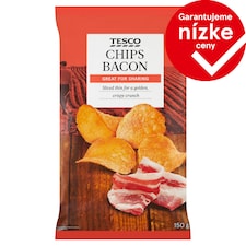 Tesco Smažené zemiakové lupienky so slaninovou príchuťou 150 g