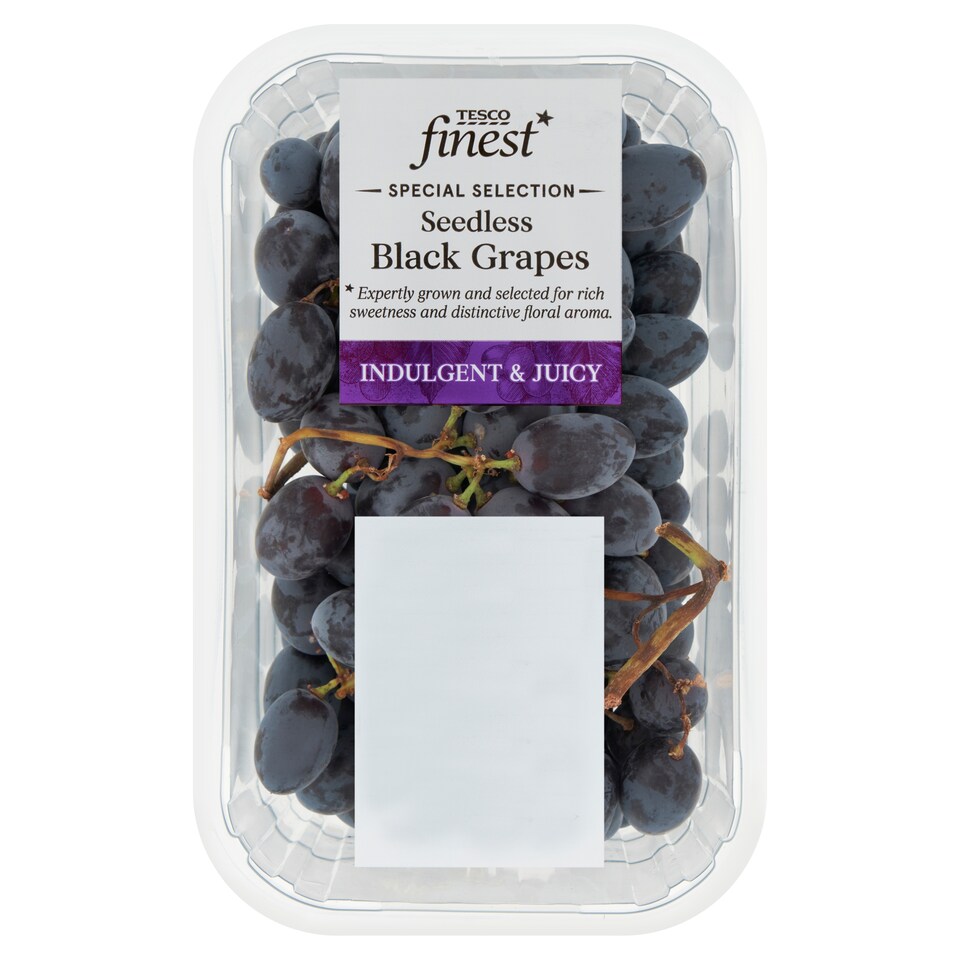 Tesco Finest Black Seedless Grapes 400 g