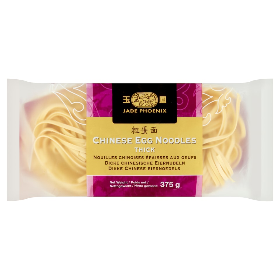 Jade Phoenix Chinese Egg Noodles Thick 375G