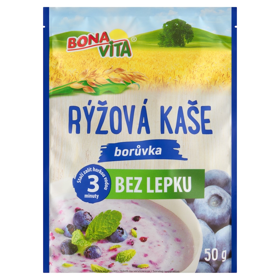 obrázok 1 z Bona Vita Bezgluténová ryžová kaša čučoriedka 50 g