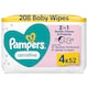 image 1 of Pampers Sensitive Baby Wipes 0% Plastic 4 x 52 Wipes
