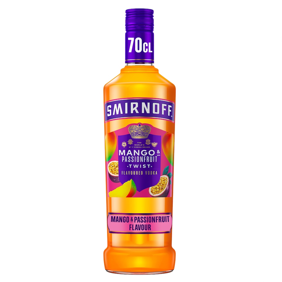 image 1 of Smirnoff Mango & Passionfruit Vodka Twist Bottle 37.5% Vol 70cl