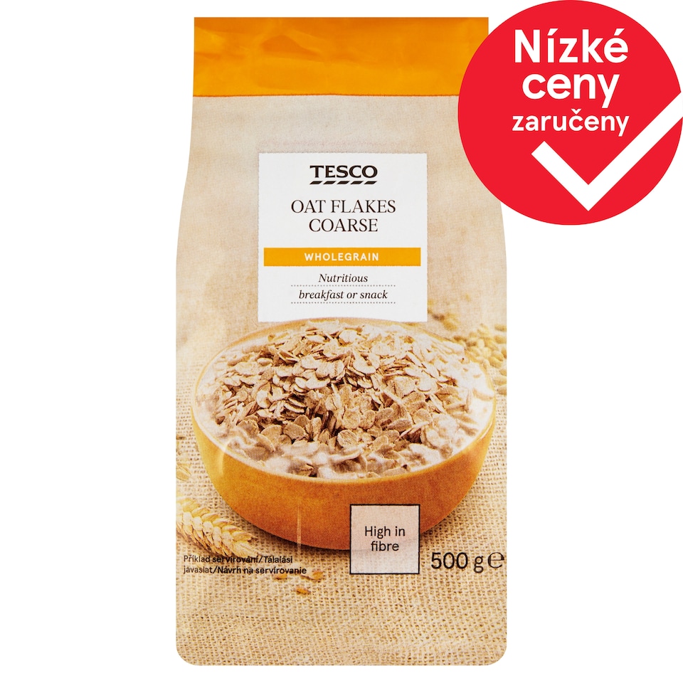 Tesco Oat Flakes Coarse Wholegrain 500g