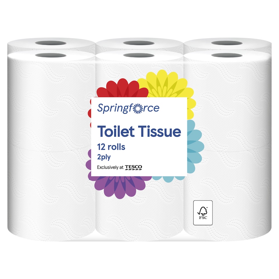 Springforce Toilet Tissue 12 Rolls 