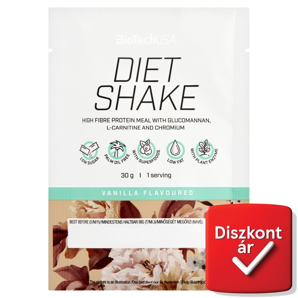 image 1 of BioTechUSA Diet Shake Vanilla Flavored Whey Protein Drink Powder 30 g