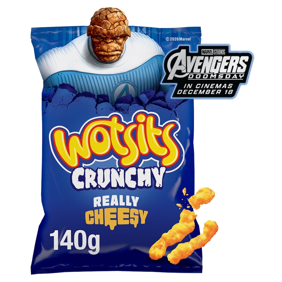 image 1 of Walkers Wotsits Crunchy Snacks Really Cheesy Sharing Crisps 140g