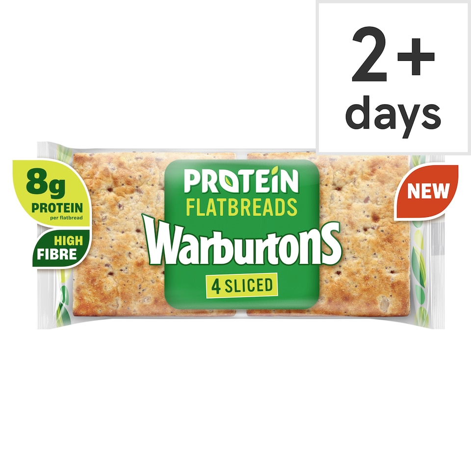 Warburtons Protein Flatbreads 4 Pack Sliced