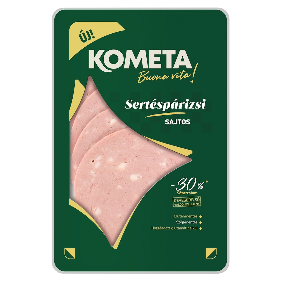 Kometa Sliced Pork Bologna Sausage with Cheese 125 g