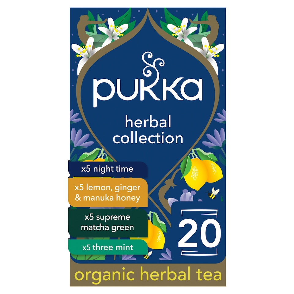image 1 of Pukka Organic Herbal Collection 20 Herbal Tea Sachets 29g