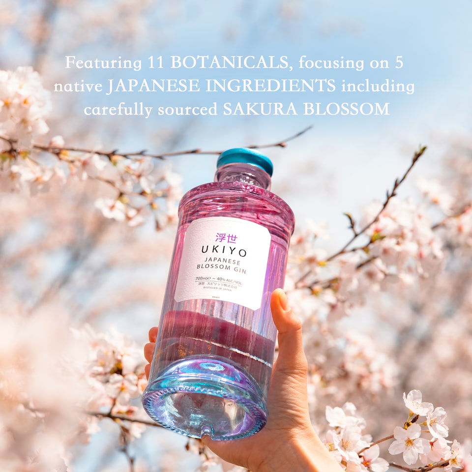 image 1 of Ukiyo Japanese Blossom Gin 70cl