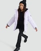 image 3 of F&F Girls Houndstooth Hooded Ski Jacket in Multi