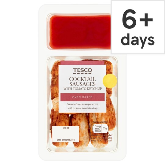 Tesco Cocktail Sausages & Ketchup Dip 98G Tesco Groceries