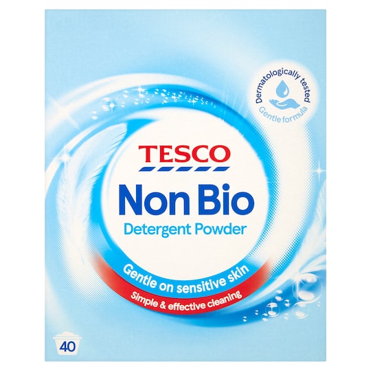 Tesco Non Bio. Laundry Powder 40 Wash 2.6Kg Tesco Groceries