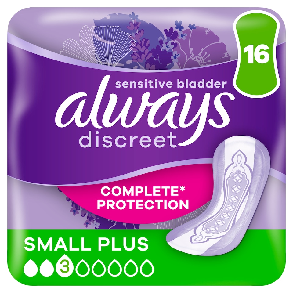 image 1 of Always Discreet Small Plus Incont Pads 16 Pack
