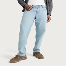 F&F Cotton Rich Relaxed Leg Jeans in Blue