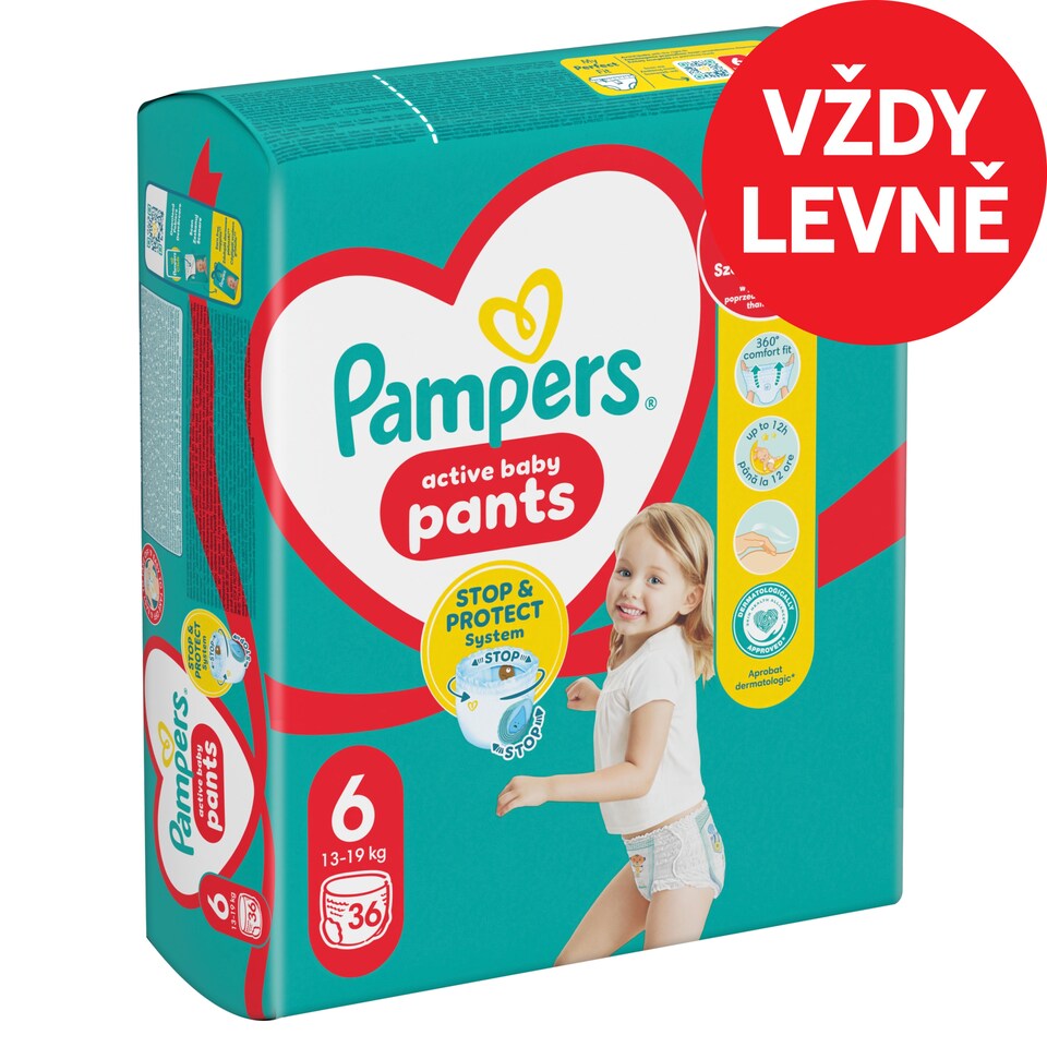 image 1 of Pampers Active Baby Pants Size 6, 36 Nappies, 13kg-19kg