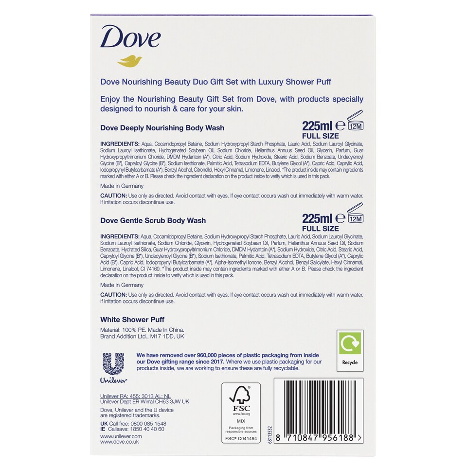 image 1 of Dove Nourishing Beauty Duo Gift Set