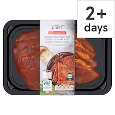 Tesco Finest Certified Irish Angus Beef Quick Fry Steak with Korean inspired glaze 360g