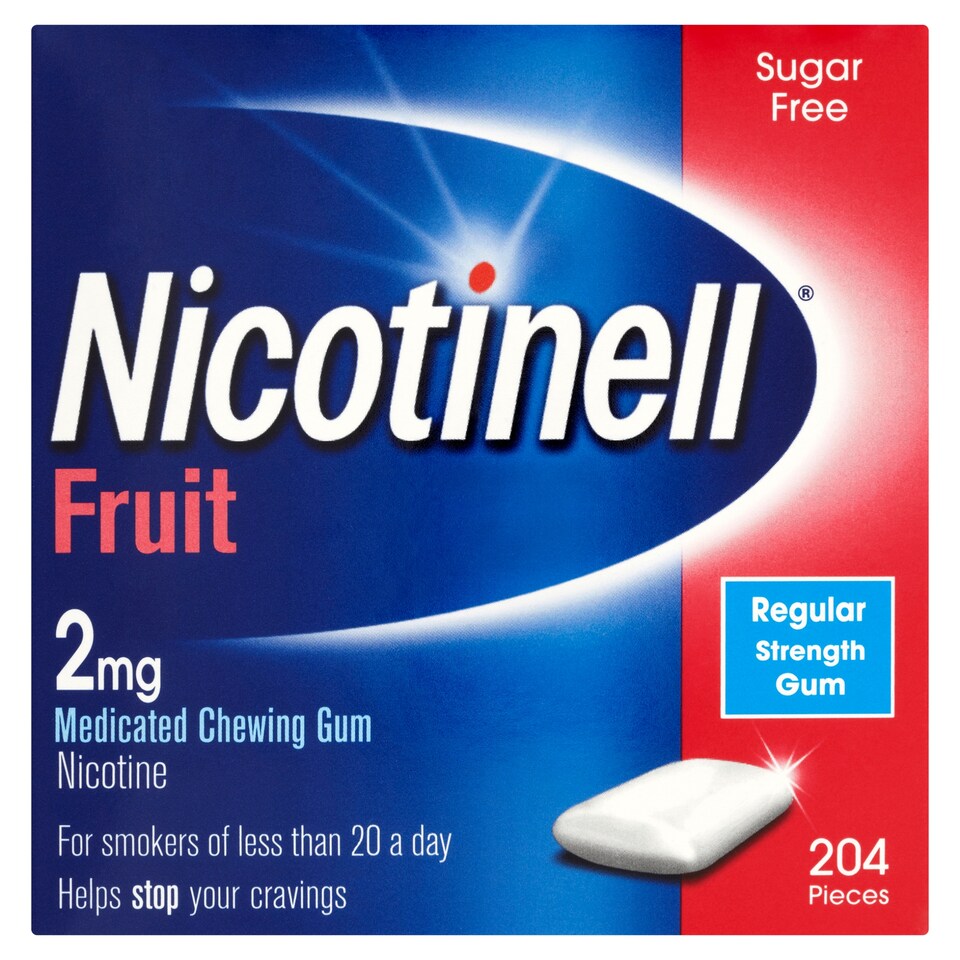 Nicotinell Stop Smoking Aid 2mg Medicated Chewing Gum - Fruit 204s