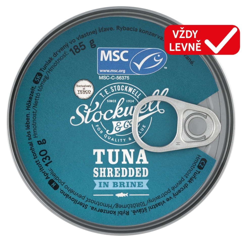 Stockwell & Co. Tuna Shredded in Brine 185g