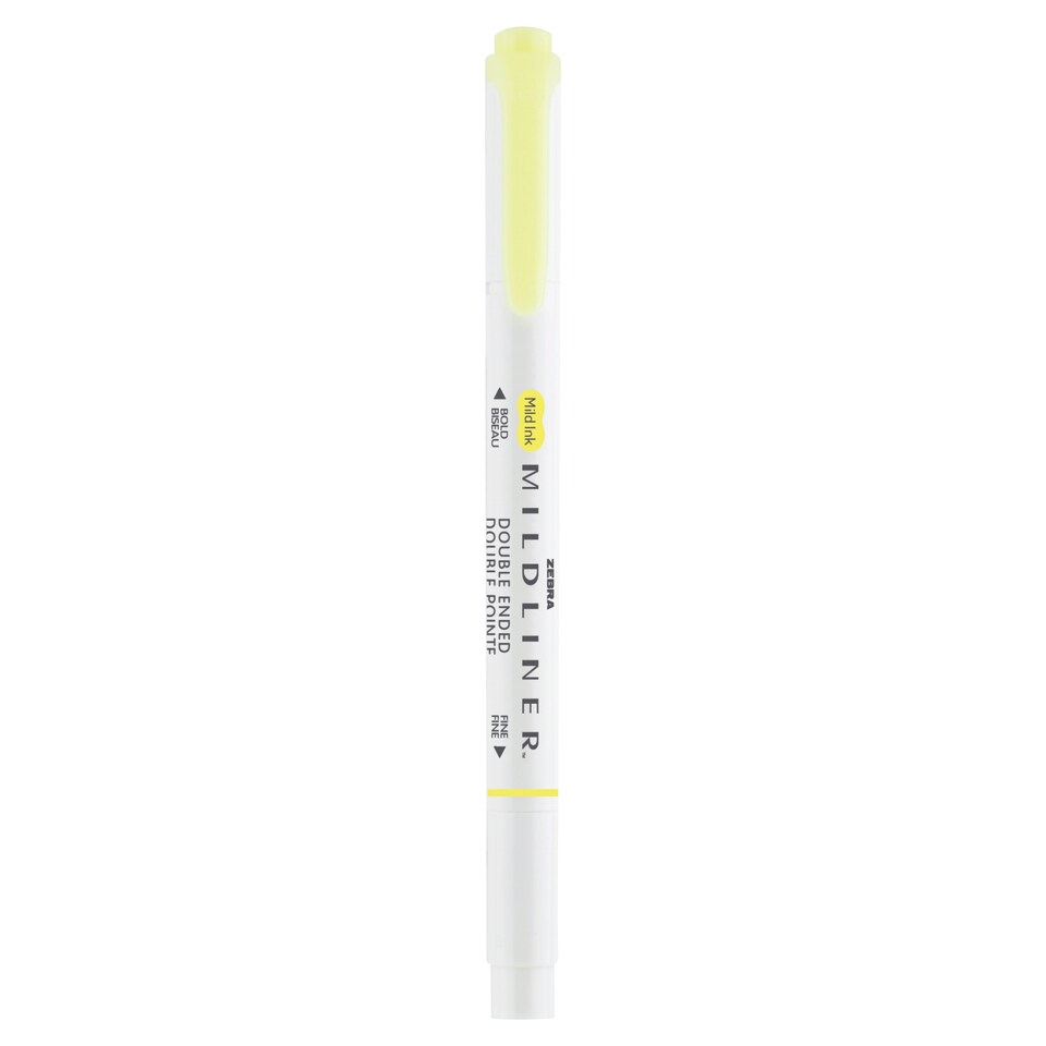 Zebra Mildliner Fluerescent Yellow Double Ended Highlighter