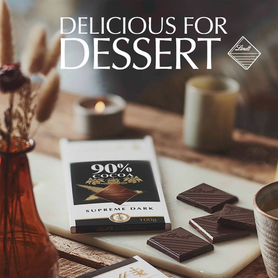 image 1 of Lindt Excellence Dark 90% Cocoa Chocolate Bar 100G
