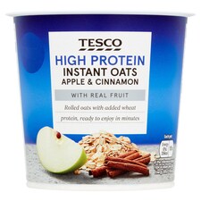 Tesco High Protein Instant Oats Apple & Cin 55G