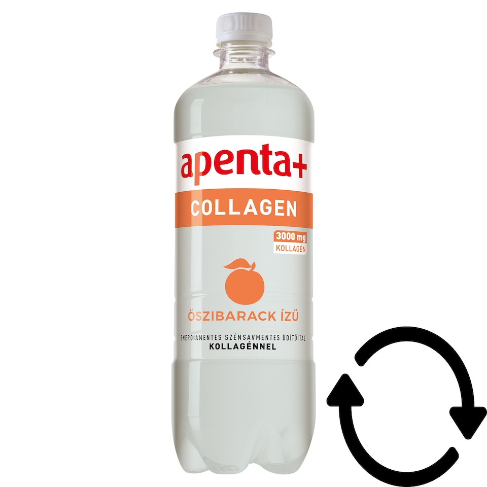 Apenta+ Collagen őszibarack ízű energiamentes szénsavmentes üdítőital kollagénnel 750 ml