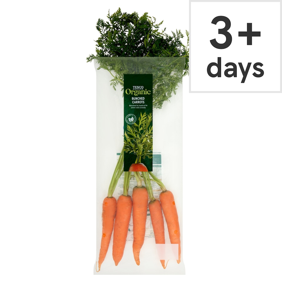 image 1 of Tesco Organic Bunched Carrots 400G