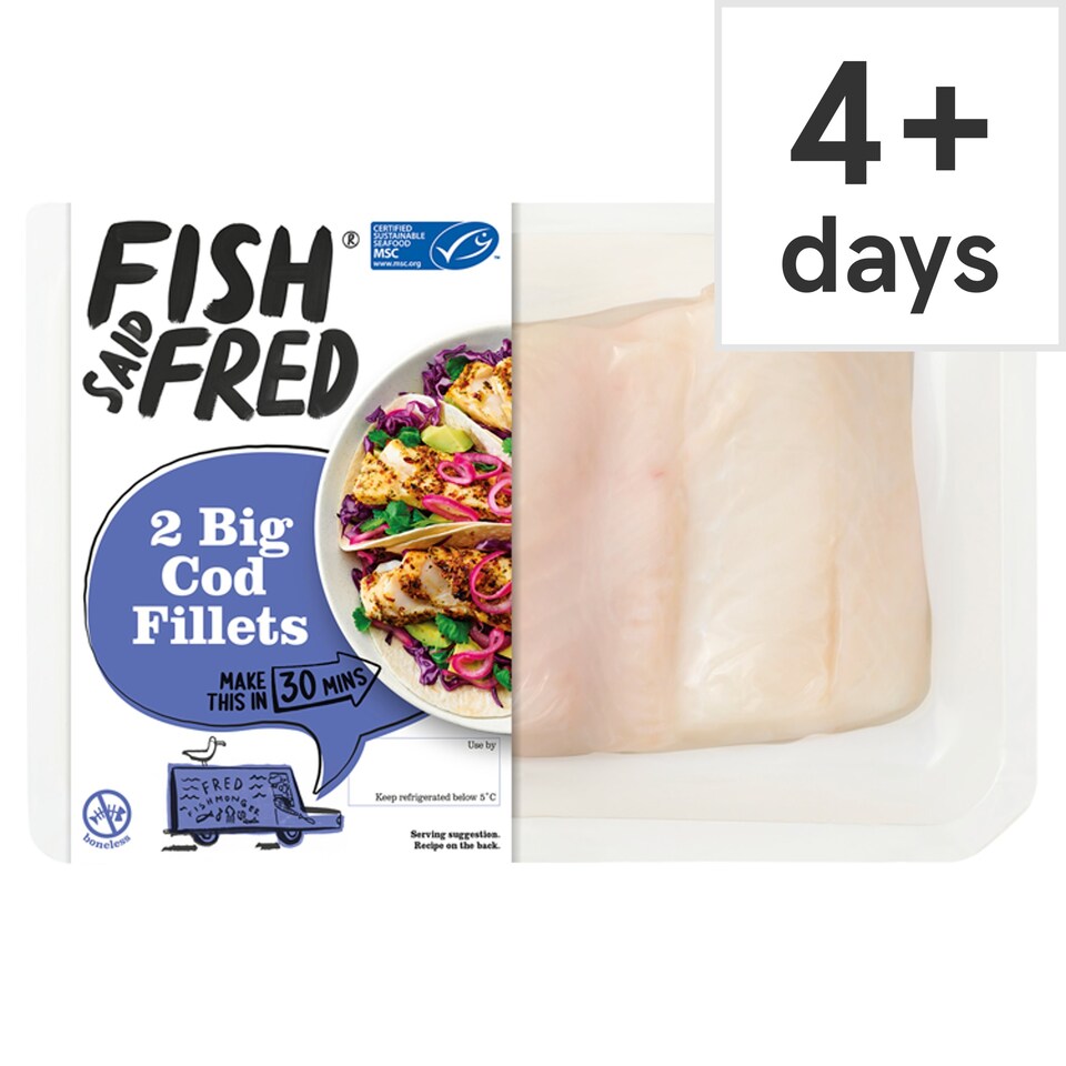 image 1 of Fish Said Fred 2 Big Cod Fillets 320G