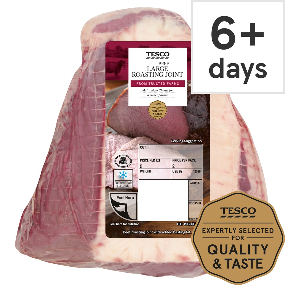 Tesco Large Beef Roasting Joint With Basting Fat