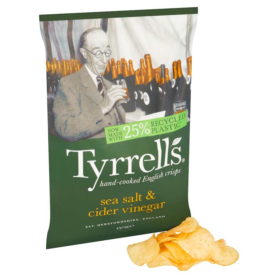 image 1 of Tyrrells Sea Salt & Cider Vinegar Sharing Crisps 150g