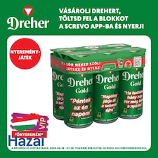 Dreher Gold Quality Light Beer 5% 6 x 0,5 l