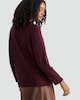 image 3 of F&F Seam Detail Long Sleeved Jumper in Burgundy