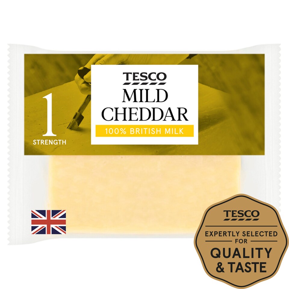 Tesco British Mild Cheddar Cheese 220G Tesco Groceries