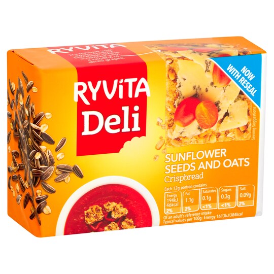 Ryvita Sunflower And Oat Crisp Bread 200G Tesco Groceries