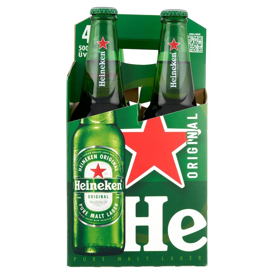 Heineken Original Quality Lager Beer 5% 4 x 0,5 l