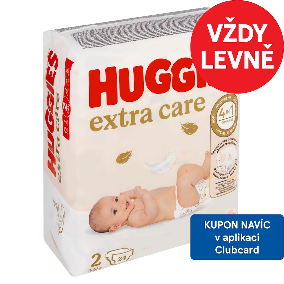 Huggies Extra Care Diapers Size 2 Children 3-6kg 24 pcs