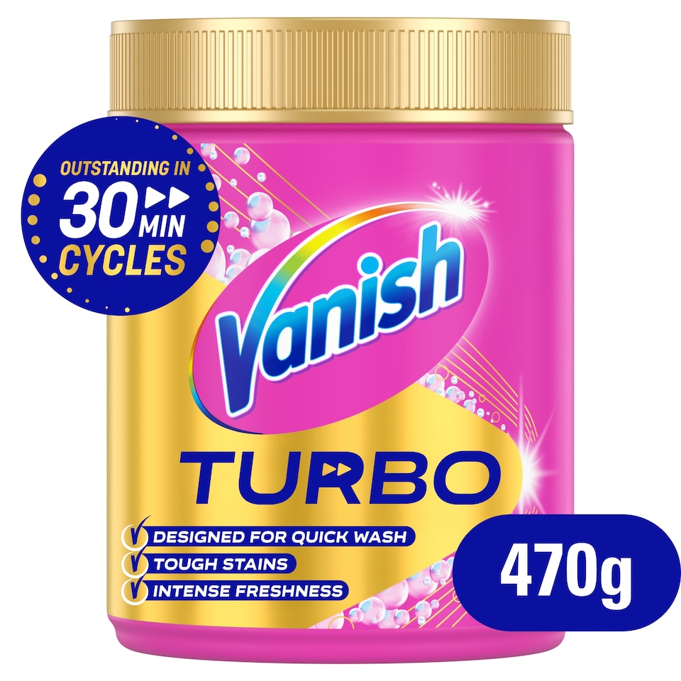 image 1 of Vanish Turbo Fast Acting Stain Remover for Colours 470g