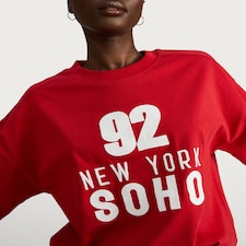 The F&F Edit 92 New York Soho Slogan T-Shirt in Red