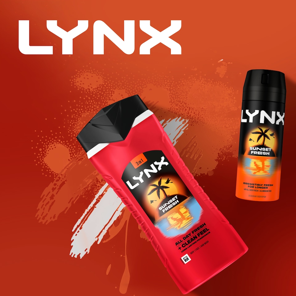 image 1 of Lynx 3 in 1 Bodywash Shower Gel Sunset Fresh 500ml
