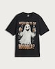 image 4 of F&F Pure Cotton Crew Neck Booza T-Shirt in Black
