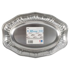 Jena Regal Foil Platters Small 35Cmx25cm 3 Pack